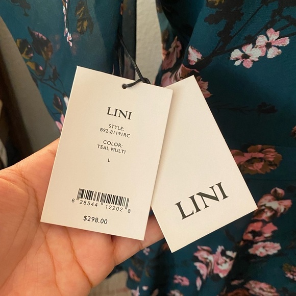 Lini Women’s Green Isabelle Puff Sleeve Floral Dress - Picture 11 of 16